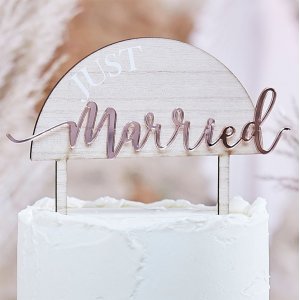 Tortenaufsatz - Holz/Acryl - Just Married Tortenaufsatz - Holz/Acryl - Just Married
