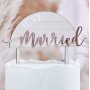 Tortenaufsatz - Holz/Acryl - Just Married