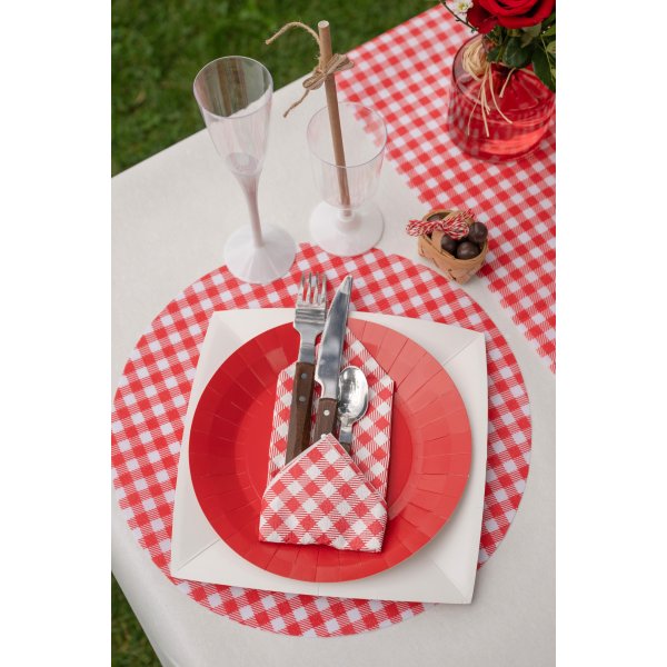 Pappteller - Rot - 22,5 cm - 10er-Packung Pappteller - Rot - 22,5 cm - 10er-Packung