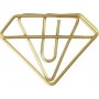 Broklammer - Gold - Diamant - H: 25 mm - B: 35 mm - 6 Stk.