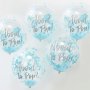 Konfetti-Luftballons - Bald platzt - Blau - 5er-Pack