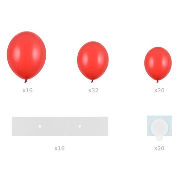 Ballongirlande - Rotes Herz Ballongirlande - Rotes Herz