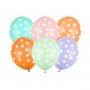 Luftballons - Punkte - Pastellmix - 6er-Pack