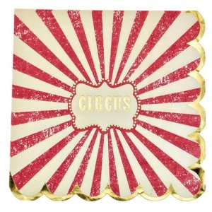 Zirkus-Servietten - Rot - 16er-Packung Zirkus-Servietten - Rot - 16er-Packung