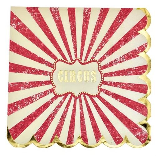 Zirkus-Servietten - Rot - 16er-Packung Zirkus-Servietten - Rot - 16er-Packung
