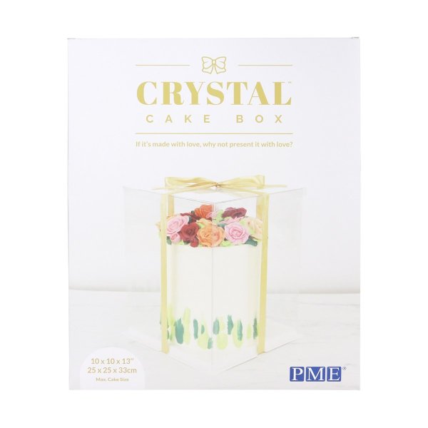 Kuchenkarton - Transparent - Extra hoch - 25 x 25 x 33 cm