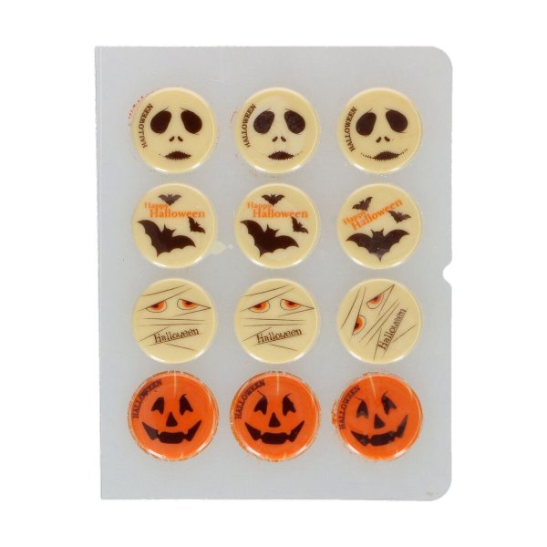 Schokoladendekoration für Halloween, Ø 3,8 cm - 12er-Packung Schokoladendekoration für Halloween, Ø 3,8 cm - 12er-Packung
