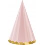 Partyhte - Pastellmischung mit Goldbesatz - 6er-Pack