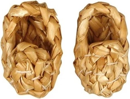 Weihnachtsmann-Accessoires - Strohschuhe - ein Paar Weihnachtsmann-Accessoires - Strohschuhe - ein Paar