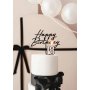 Kuchenkerze/Geburtstagskerze - 18 - Schwarz/Wei� - 5,5 cm