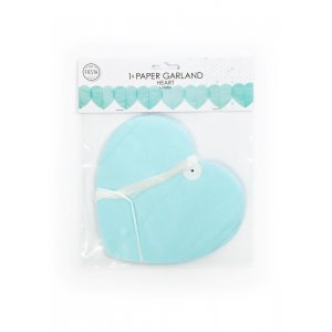 Girlande - Herzen - Hellblau - 6 m Girlande - Herzen - Hellblau - 6 m