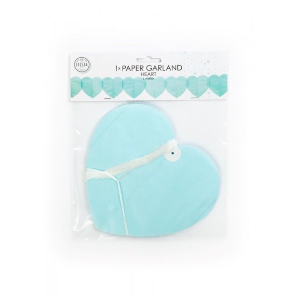 Girlande - Herzen - Hellblau - 6 m Girlande - Herzen - Hellblau - 6 m