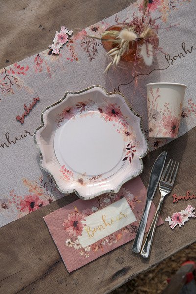 Pappteller - Florales Elfenbein - 10er-Pack Pappteller - Florales Elfenbein - 10er-Pack