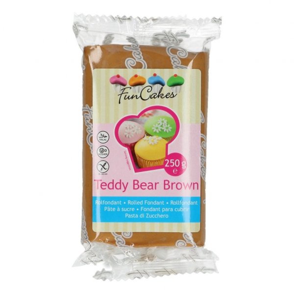 Zuckerpaste - Teddybr braun - Funcakes - 250 g