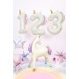 Folienballon Nummer 3 Einhorn - Mix