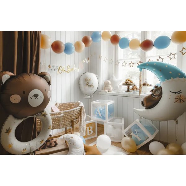 Folienballon - Teddybär auf dem Mond - Blau Folienballon - Teddybär auf dem Mond - Blau