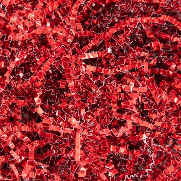 Geschreddertes Füllpapier für Geschenktüten/-schachteln - Rotmetallic - 50 g Geschreddertes Füllpapier für Geschenktüten/-schachteln - Rotmetallic - 50 g