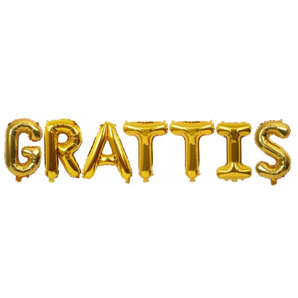 Folienballons - "HERZLICHEN GL�CKWUNSCH" Gold 40cm