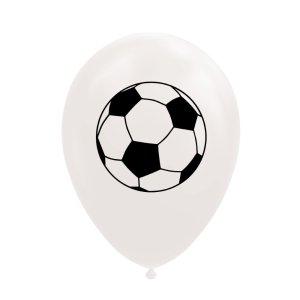 Luftballons - Fu�ball - Wei� - 30 cm - 8 St�ck