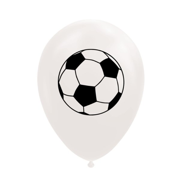 Luftballons - Fußball - Weiß - 30 cm - 8 Stück Luftballons - Fußball - Weiß - 30 cm - 8 Stück