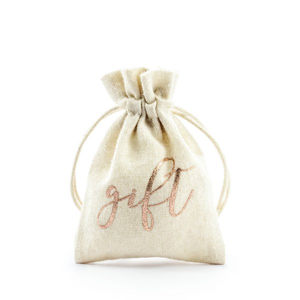 Stoffbeutel - Geschenk - Rosgold - 10er-Pack