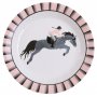 Pappteller - Pferdeparty - Rosa/Schwarz - 10er-Pack