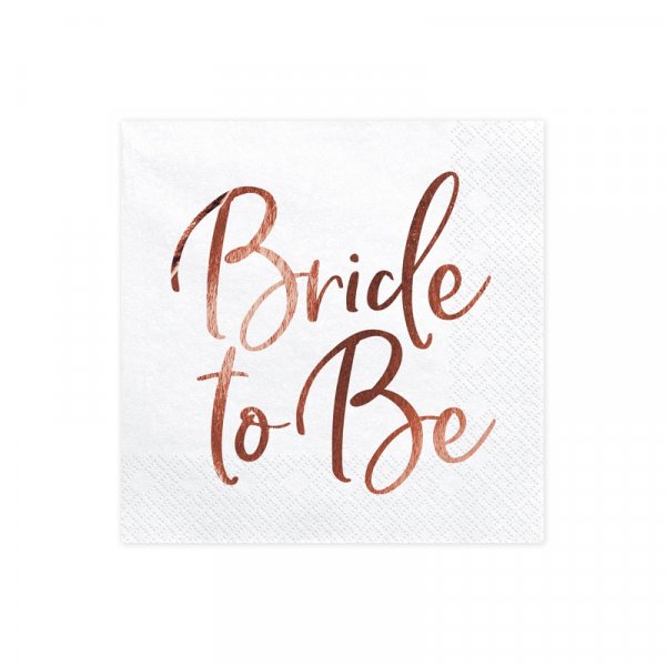 Servietten - Bride to be - Rosgold - 20er-Pack