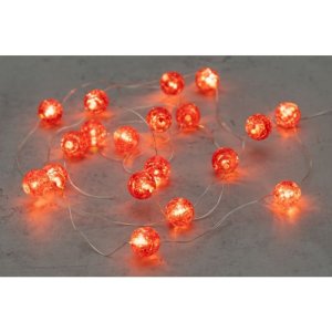 Lichterkette - Rote Kugeln, batteriebetrieben - 2 m Lichterkette - Rote Kugeln, batteriebetrieben - 2 m
