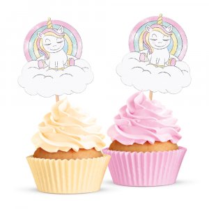 Kuchenspieße - Fröhliches Einhorn - 12er-Packung Kuchenspieße - Fröhliches Einhorn - 12er-Packung