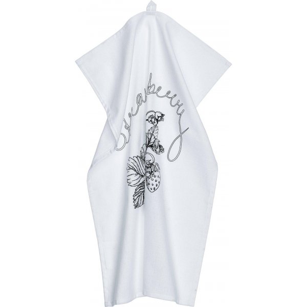 Erdbeer-Kchentuch 47 x 70 cm - Schwarz/Wei