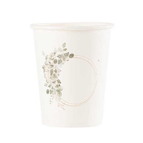Pappbecher mit Blumenmuster - 8er-Packung Pappbecher mit Blumenmuster - 8er-Packung
