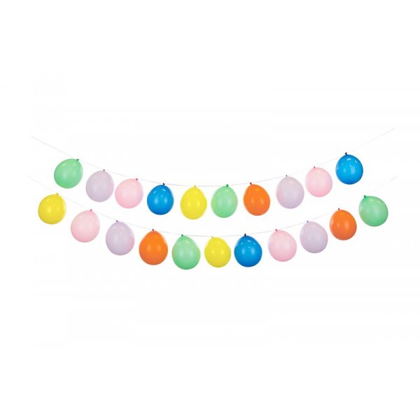 Einfache Ballongirlande - 20 Ballons - Gemischte Farben