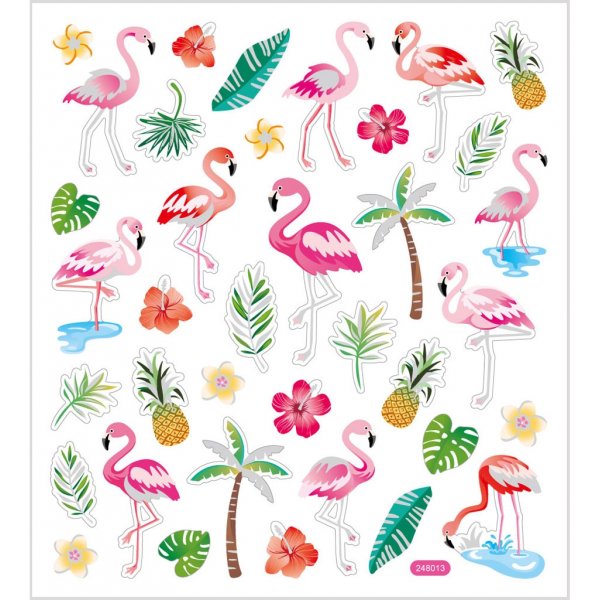 Aufkleber - Flamingo - 15x16,5 cm