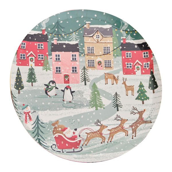 Pappteller - Schneelandschaft - 8er-Pack Pappteller - Schneelandschaft - 8er-Pack