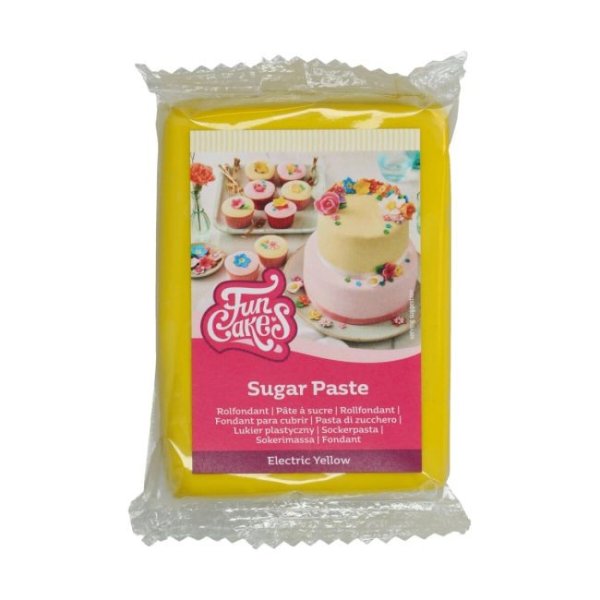 Zuckerpaste Gelb - Elektrisches Gelb - 250 g - FunCakes Zuckerpaste Gelb - Elektrisches Gelb - 250 g - FunCakes