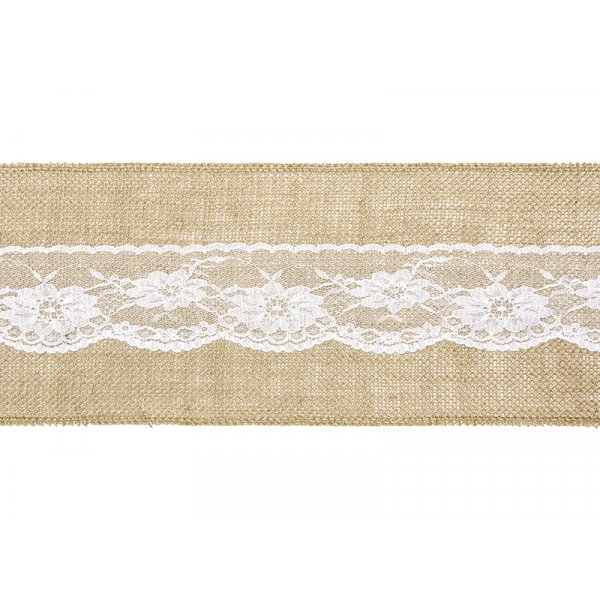 Stuhlschleife - Jute/Spitze