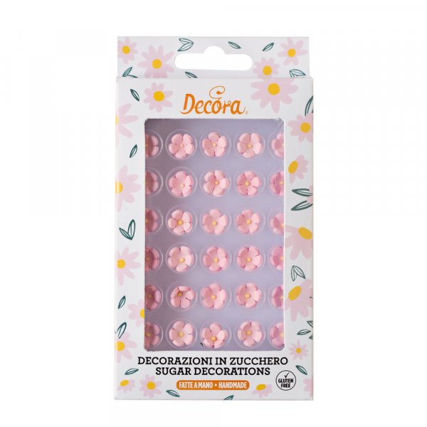 Zuckerblumen - Rosa - 1 cm - 30 Stk Zuckerblumen - Rosa - 1 cm - 30 Stk