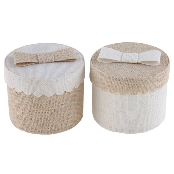 Runde Boxen - 4er-Pack - Beige