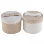 Runde Boxen - 4er-Pack - Beige