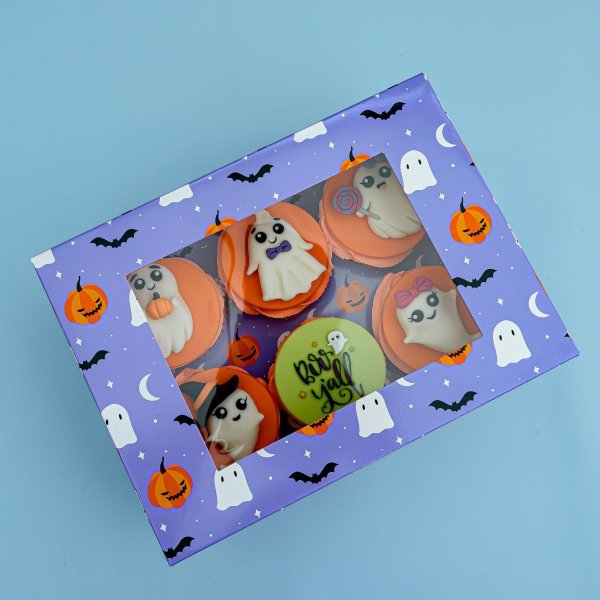 Gruselnacht-Cupcake-Box für 12 Cupcakes - 2er-Pack Gruselnacht-Cupcake-Box für 12 Cupcakes - 2er-Pack