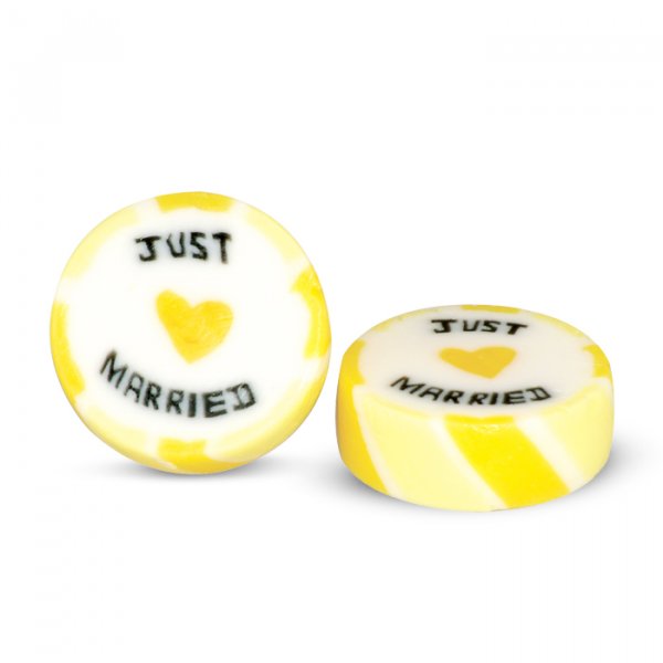 Karamellbonbons - Just Married - Gelb - ca. 50 Stück Karamellbonbons - Just Married - Gelb - ca. 50 Stück