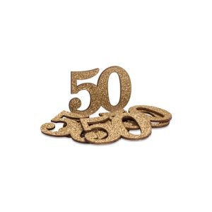 Tischdekoration zum 50. Jahrestag - Gold - 6er-Pack Tischdekoration zum 50. Jahrestag - Gold - 6er-Pack