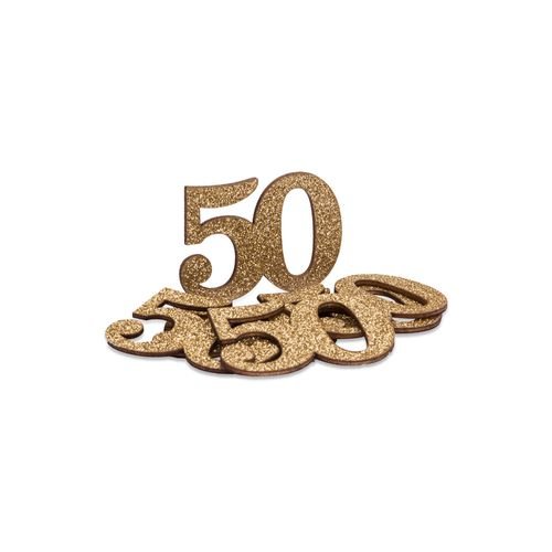 Tischdekoration zum 50. Jahrestag - Gold - 6er-Pack Tischdekoration zum 50. Jahrestag - Gold - 6er-Pack