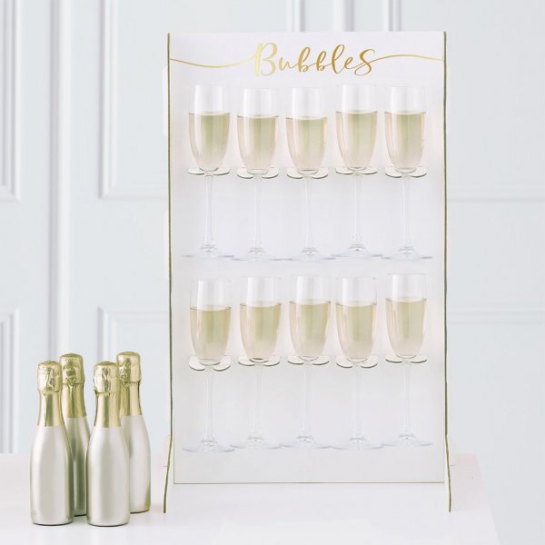 Prosecco-Wand - Goldhochzeit