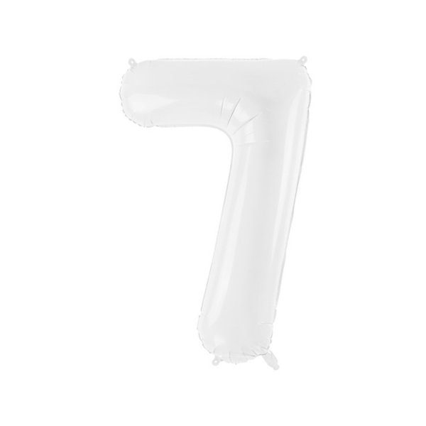 Zahlenballons weiß, 86 cm - 1 Zahlenballons weiß, 86 cm - 1