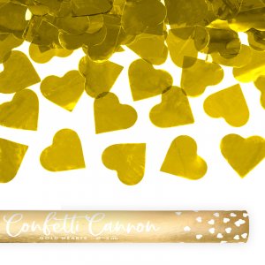 Konfettikanone - 60 cm - Goldene Herzen Konfettikanone - 60 cm - Goldene Herzen