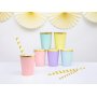 Pappbecher - Rosa - Goldrand - 6er-Pack
