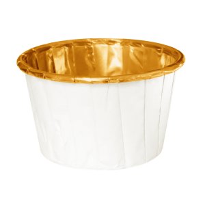 Muffinformen - Weiß mit Goldfolie - 20er-Packung Muffinformen - Weiß mit Goldfolie - 20er-Packung