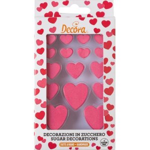 Zuckerdekorationen - Rote Herzen - 16er-Pack Zuckerdekorationen - Rote Herzen - 16er-Pack
