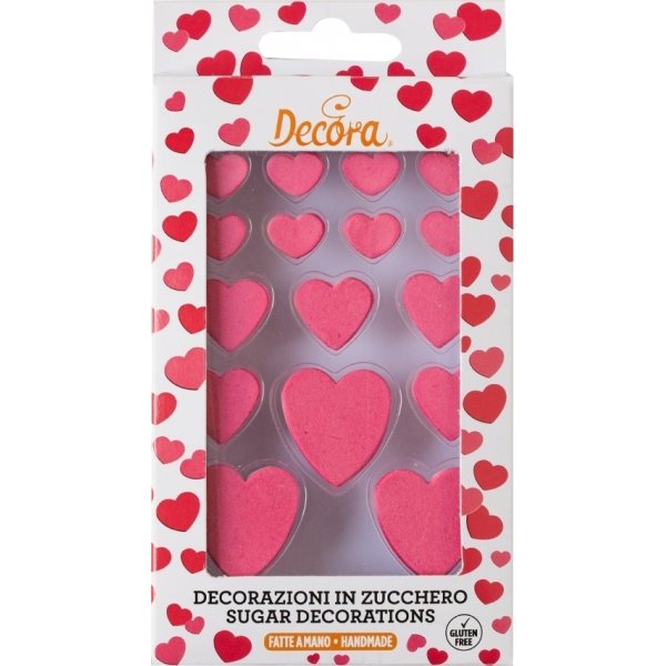 Zuckerdekorationen - Rote Herzen - 16er-Pack Zuckerdekorationen - Rote Herzen - 16er-Pack